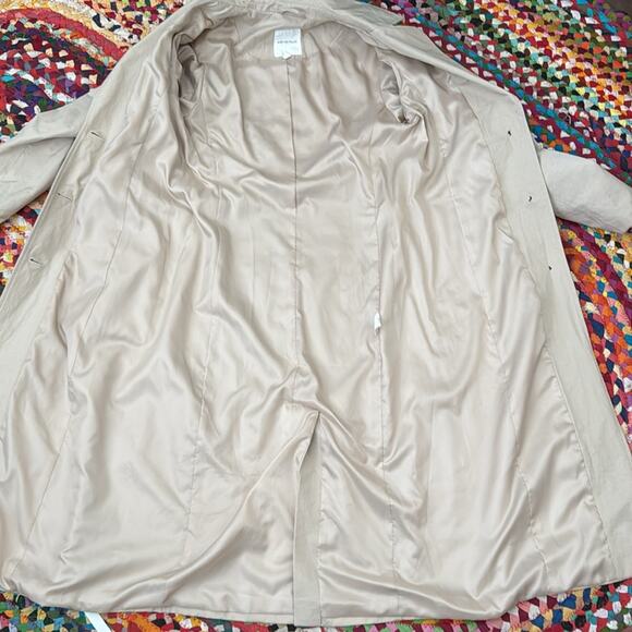 Avec Les Filles Beige Button Up Belted Trench Coat - Picture 4 of 4